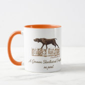 Ein deutscher Kurzzeiger Tasse (Links)