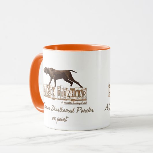 Ein deutscher Kurzzeiger Tasse (Vorderseite Links)