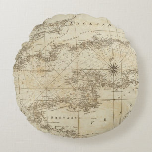 Ein Diagramm des britischen Kanals Rundes Kissen