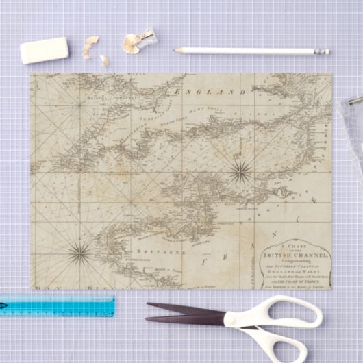 Ein Diagramm des britischen Kanals Seidenpapier (Handwerk)