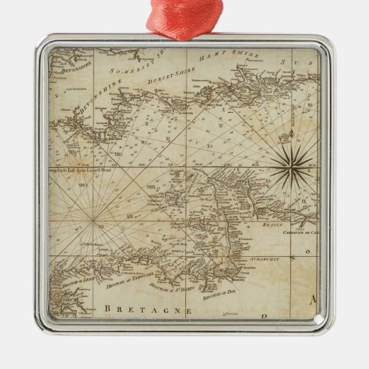 Ein Diagramm des britischen Kanals Silbernes Ornament (Vorne)