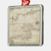Ein Diagramm des britischen Kanals Silbernes Ornament (Links)