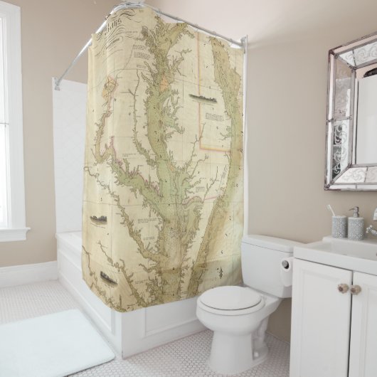 Ein Diagramm des Chesapeakes und der Duschvorhang (Beispiel)