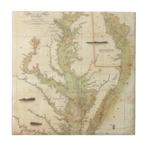 Ein Diagramm des Chesapeakes und der Fliese