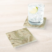 Ein Diagramm des Chesapeakes und der Glasuntersetzer (Schrägansicht)