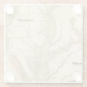 Ein Diagramm des Chesapeakes und der Glasuntersetzer (Rückseite)