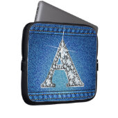 Ein "Diamant"-Denim-Stitching-Elektronik-Beutel Laptopschutzhülle (Vorne Rechts)