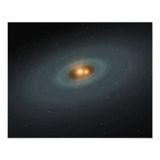 Ein dichtes Sternenpaar und eine umliegende Scheib Fotodruck (Vorne)