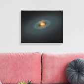 Ein dichtes Sternenpaar und eine umliegende Scheib Leinwanddruck (Insitu (Wohnzimmer))