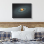 Ein dichtes Sternenpaar und eine umliegende Scheib Leinwanddruck (Insitu (Schlafzimmer))