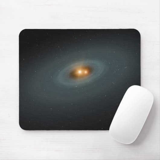 Ein dichtes Sternenpaar und eine umliegende Scheib Mousepad (Mit Mouse)