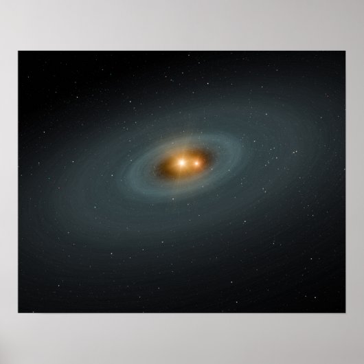 Ein dichtes Sternenpaar und eine umliegende Scheib Poster (Vorne)