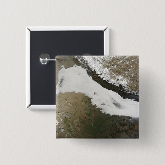 Ein dicker Ufer niedriger Wolken Button (Vorne & Hinten)