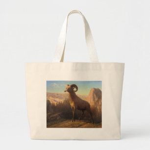 ein Dickhornschaf, Bierstadt Albert Jumbo Stoffbeutel