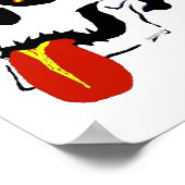 Ein Dickschädel streckt unsrer Welt die Zunge raus Poster (Ecke)