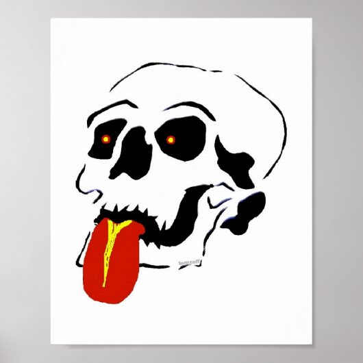 Ein Dickschädel streckt unsrer Welt die Zunge raus Poster (Vorne)