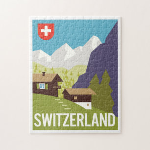 Ein Die Schweiz-Reise-Plakat Puzzle