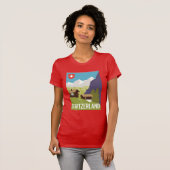 Ein Die Schweiz-Reise-Plakat T-Shirt (Vorne ganz)