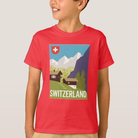 Ein Die Schweiz-Reise-Plakat T-Shirt (Vorderseite)