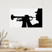 Ein Dienstmitglied spielt eine Melodie Poster (Küche)