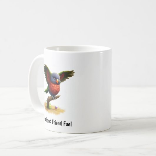Ein digitales Bild eines Berges Apo Lorikeet Kaffeetasse (Vorderseite Links)