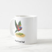 Ein digitales Bild eines Berges Apo Lorikeet Kaffeetasse (Vorderseite Links)