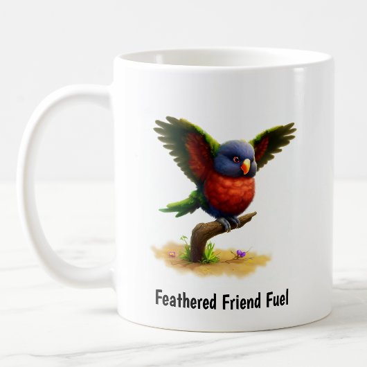 Ein digitales Bild eines Berges Apo Lorikeet Kaffeetasse