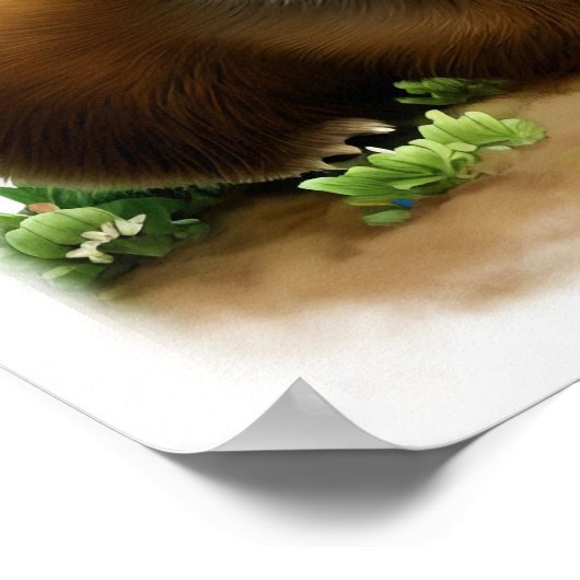 Ein digitales Bild eines jungen Niedlichen Prairie Poster (Ecke)