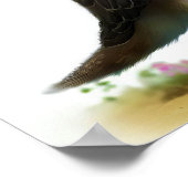 Ein digitales Bild eines jungen Peregrine Falken Poster (Ecke)