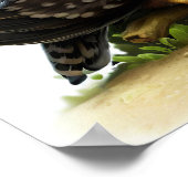Ein digitales Bild eines jungen Peregrine Falken Poster (Ecke)