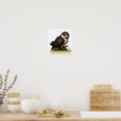 Ein digitales Bild eines jungen Peregrine Falken Poster (Küche)