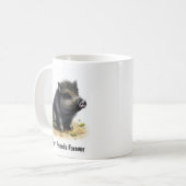 Ein digitales Bild eines Niedlichen Bauernhogs Kaffeetasse (Vorderseite Links)