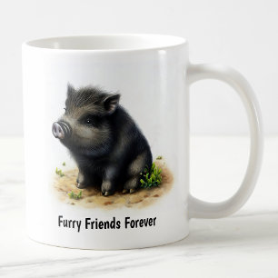 Ein digitales Bild eines Niedlichen Bauernhogs Kaffeetasse