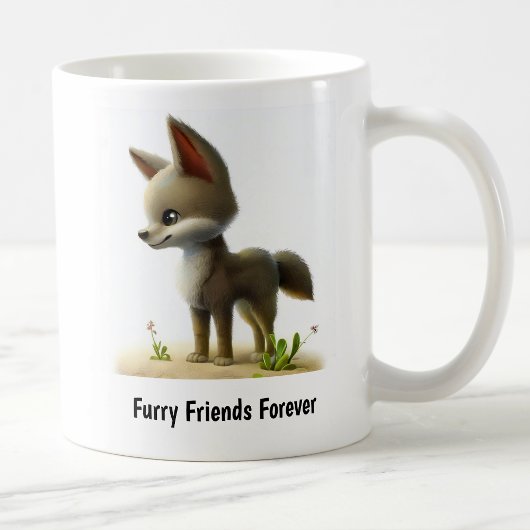 Ein digitales Bild eines Niedlichen Coyotes Kaffeetasse