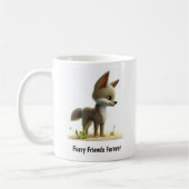 Ein digitales Bild eines Niedlichen Coyotes Kaffeetasse (Links)