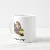 Ein digitales Bild eines Niedlichen Hawks Kaffeetasse (Vorderseite Links)