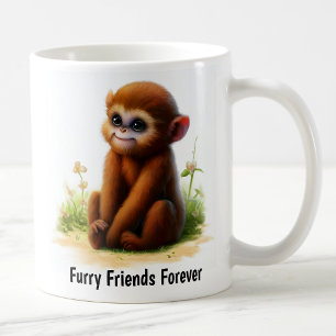 Ein digitales Bild eines Niedlichen Howler-Affen Kaffeetasse
