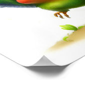 Ein digitales Bild eines Niedlichen Jenday Conure Poster (Ecke)