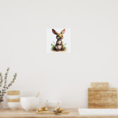 Ein digitales Bild eines Niedlichen Kangaroo Poster (Küche)
