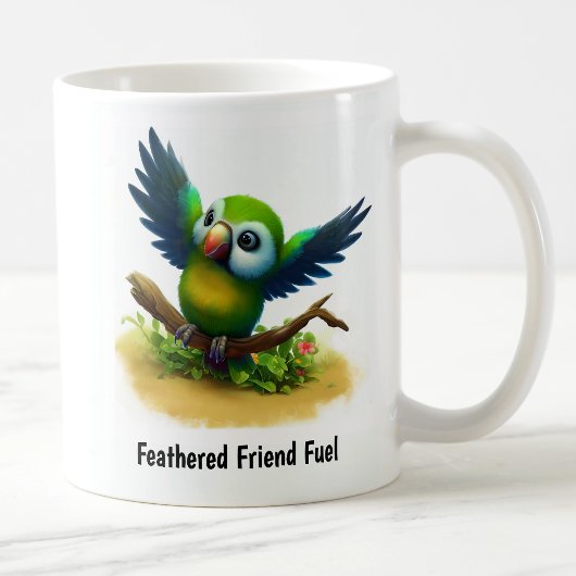 Ein digitales Bild eines Niedlichen Maskenbildchen Kaffeetasse