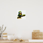 Ein digitales Bild eines Niedlichen Maskenbildchen Poster (Küche)