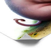 Ein digitales Gemälde eines jungen Schweins Poster (Ecke)