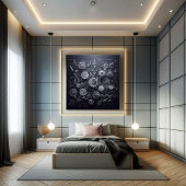 Ein digitales Modell mit mathematischen Gleichunge Poster