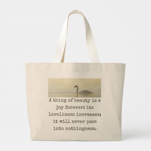Ein Ding der Schönheit ist für immer eine Freude - Jumbo Stoffbeutel (Rückseite)
