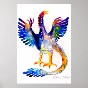 Ein Dinoaut und sein Traum zu fliegen Poster