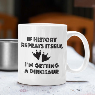 Ein Dinosaurier bekommen Kaffeetasse