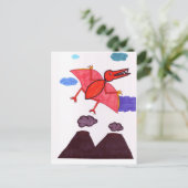 Ein Dinosaurier Postkarte (Stehend Vorderseite)