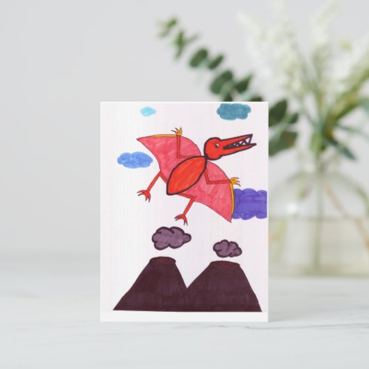 Ein Dinosaurier Postkarte (Stehend Vorderseite)