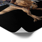 Ein Dinosaurier-T-Rex-Riding unterstützt Trump 202 Poster (Ecke)