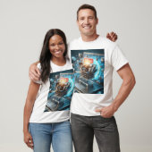 ein Display eines Laptops mit einem roten Schild, T-Shirt (Unisex)